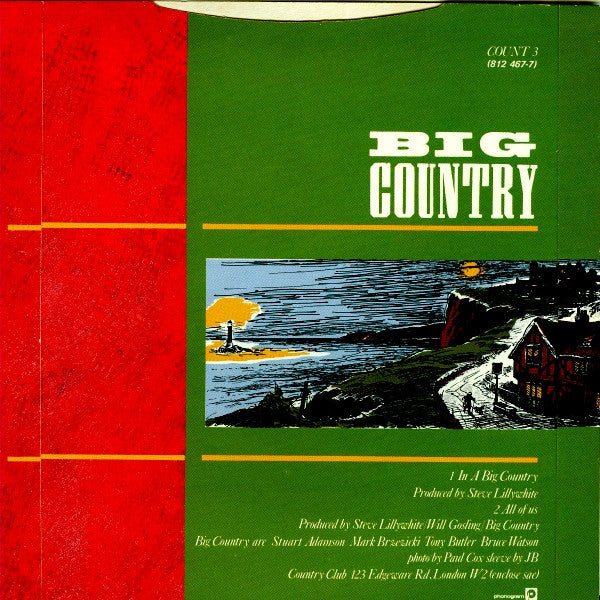 Big Country : In A Big Country (7", Single, Pap)