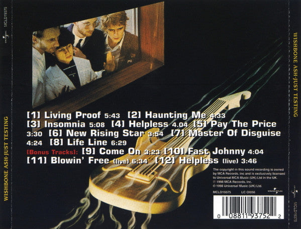 Wishbone Ash : Just Testing (CD, Album, RE, RM)