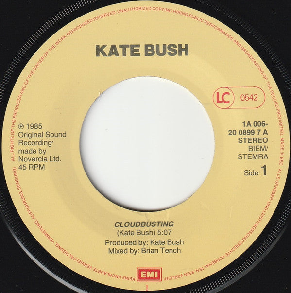 Kate Bush : Cloudbusting (7", Single)