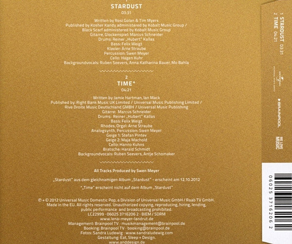 Lena Meyer-Landrut : Stardust (CD, Single)