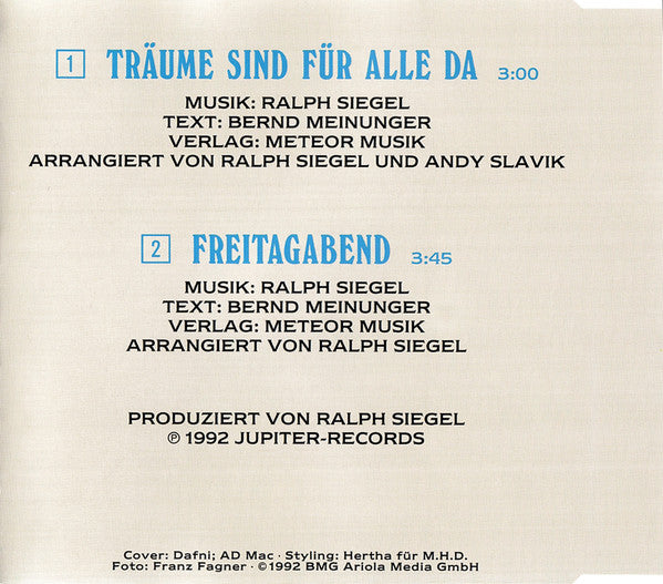 Wind (4) : Träume Sind Für Alle Da (CD, Single)