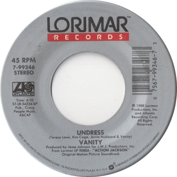 Vanity / MC Jam And Pee Wee Jam : Undress / Protect And Serve (7", Dou)