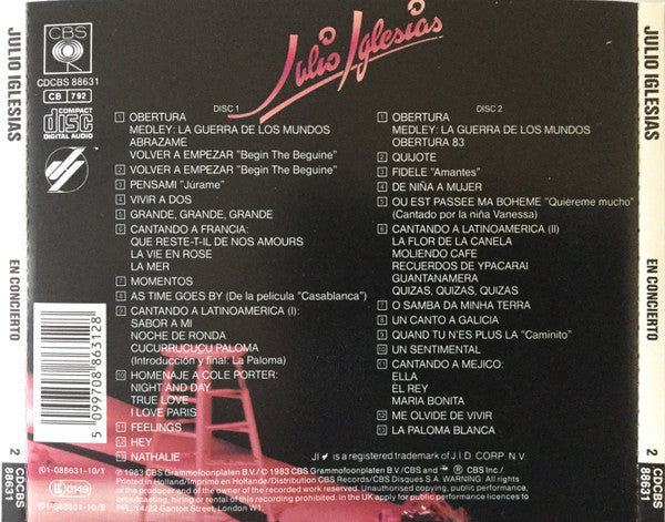 Julio Iglesias : En Concierto (2xCD, Album)
