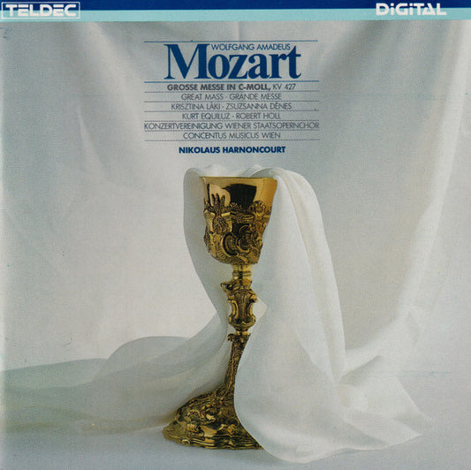 Wolfgang Amadeus Mozart, Krisztina Laki, Zsuzsanna Dénes, Kurt Equiluz, Robert Holl, Konzertvereinigung Wiener Staatsopernchor, Concentus Musicus Wien, Nikolaus Harnoncourt : Missa In C, KV 427 "Grosse Messe" (CD, Album, RE, (CT)