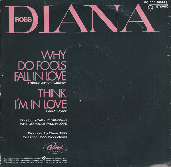 Diana Ross : Why Do Fools Fall In Love (7", Single)