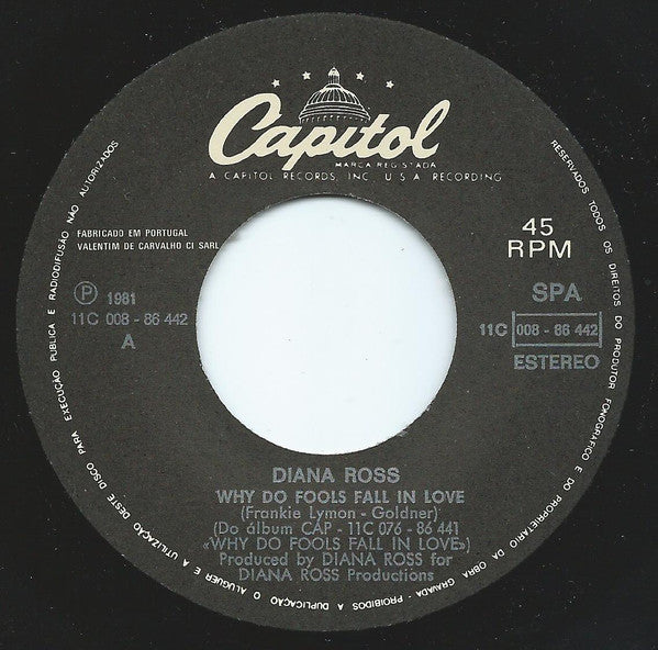 Diana Ross : Why Do Fools Fall In Love (7", Single)