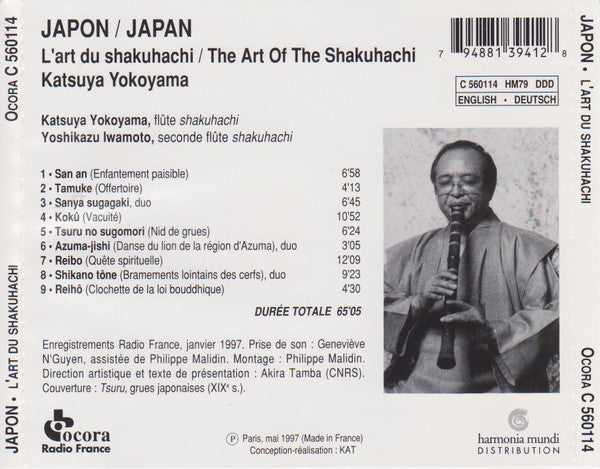Katsuya Yokoyama : Japon. L'Art Du Shakuhachi (CD, Album)