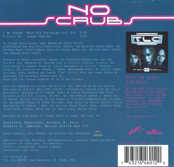 TLC : No Scrubs (CD, Single, Car)