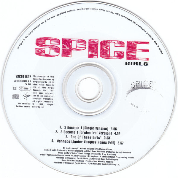 Spice Girls : 2 Become 1 (CD, Single)
