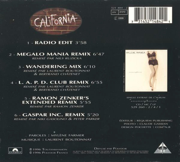 Mylène Farmer : California (Remixes) (CD, Maxi)