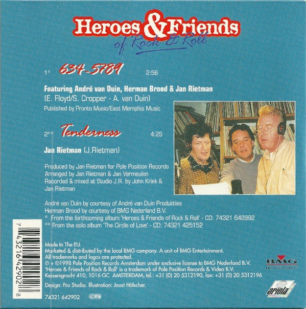 The Heroes & Friends Featuring André van Duin, Herman Brood & Jan Rietman : 634-5789 (CD, Single)
