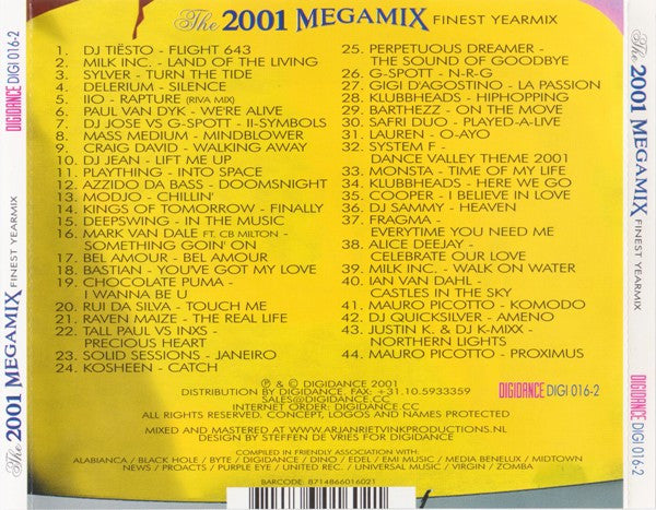 Various : The 2001 Megamix - Finest Yearmix (CD, Mixed)