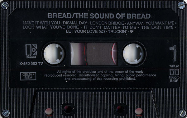 Bread : The Sound Of Bread (Their 20 Finest Songs) (Cass, Comp, Bla)