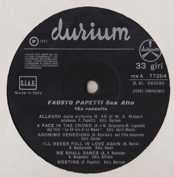 Fausto Papetti : 12ª Raccolta (LP, Album)