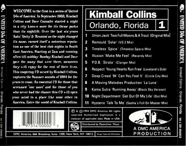 Kimball Collins : United DJs Of America, Vol. 1: Orlando, Fl. (CD, Mixed)
