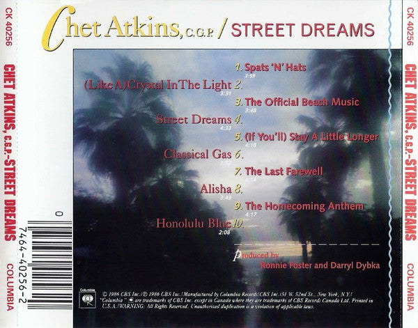 Chet Atkins : Street Dreams (CD, Album)