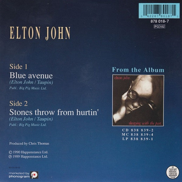 Elton John : Blue Avenue (7", Single)