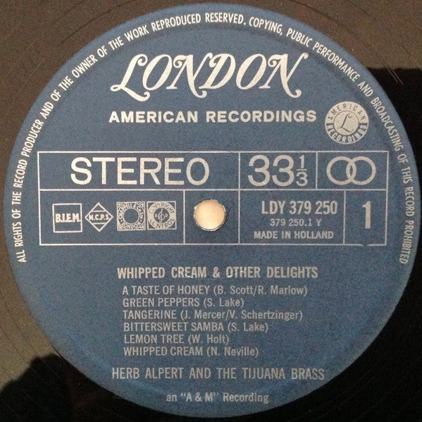 Herb Alpert & The Tijuana Brass : Whipped Cream & Other Delights (LP, Album)