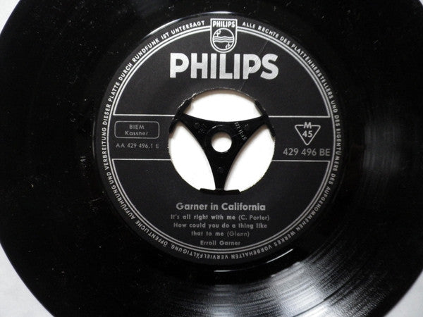 Erroll Garner : Garner In California (7", EP, Mono)