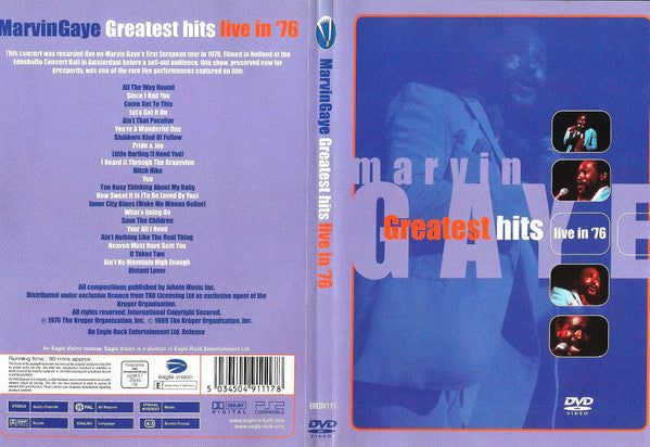 Marvin Gaye : Greatest Hits Live In '76 (DVD-V, PAL)