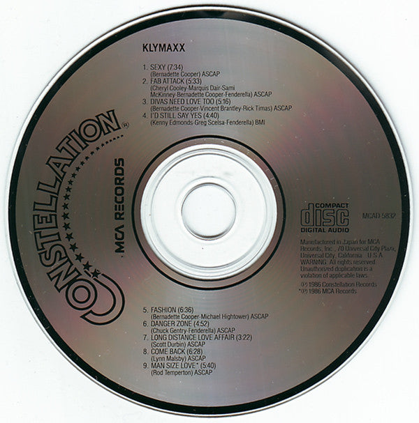 Klymaxx : Klymaxx (CD, Album)
