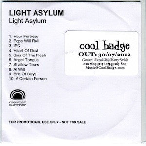 Light Asylum : Light Asylum (CDr, Album, Promo)