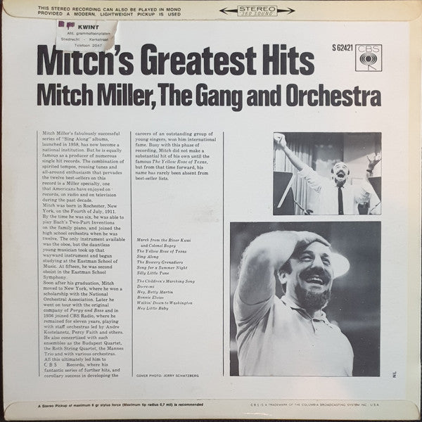 Mitch Miller : Mitch's Greatest Hits (LP, Comp)