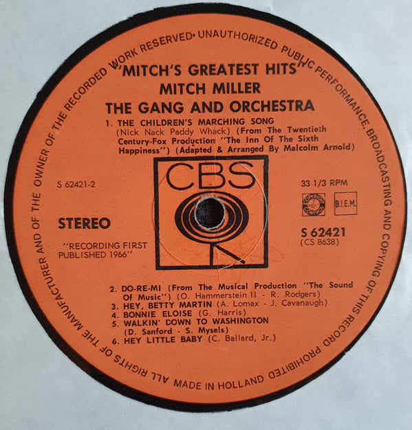 Mitch Miller : Mitch's Greatest Hits (LP, Comp)