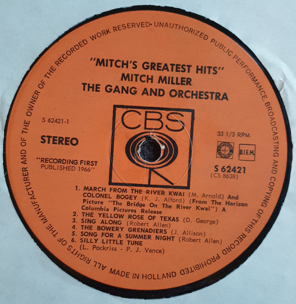 Mitch Miller : Mitch's Greatest Hits (LP, Comp)