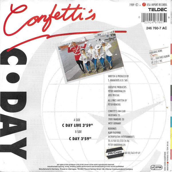 Confetti's : C●Day (7", Single)