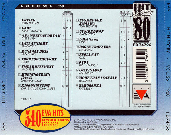 Various : Hit History '80 - Volume 26 (CD, Comp)