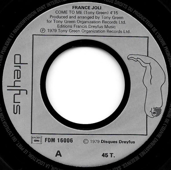 France Joli : Come To Me (7", Single)