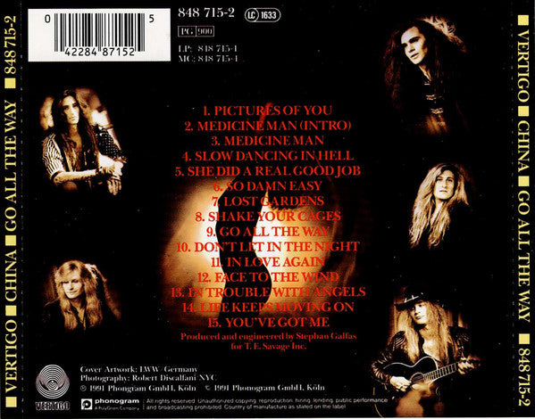 China (6) : Go All The Way (CD, Album)
