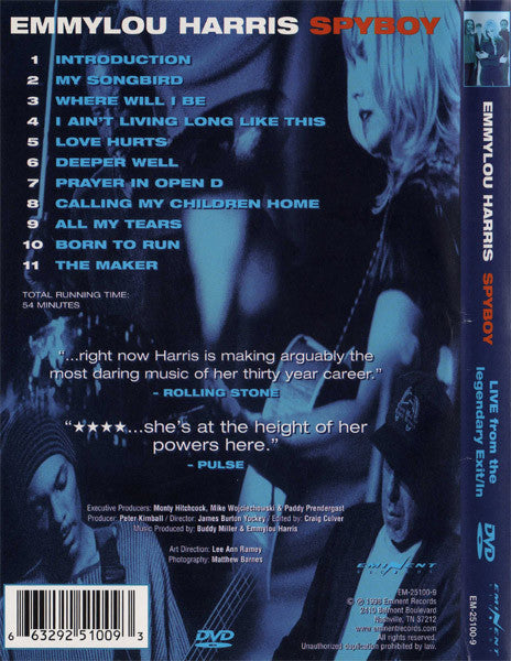 Emmylou Harris : Spyboy - Live From The Legendary Exit/In (DVD-V, NTSC)