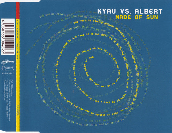 Kyau & Albert : Made Of Sun (CD, Maxi)
