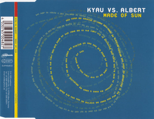 Kyau & Albert : Made Of Sun (CD, Maxi)