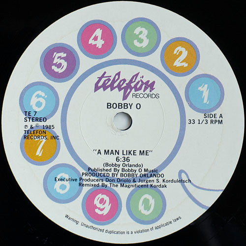 Bobby Orlando : A Man Like Me (12", Single)