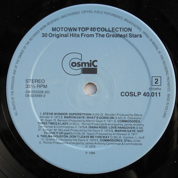 Various : Motown Top 40 Collection (30 Original Hits From The Greatest Stars) (2xLP, Comp, Gat)