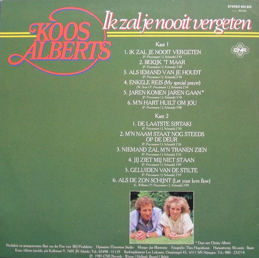 Koos Alberts : Ik Zal Je Nooit Vergeten (LP, Album)