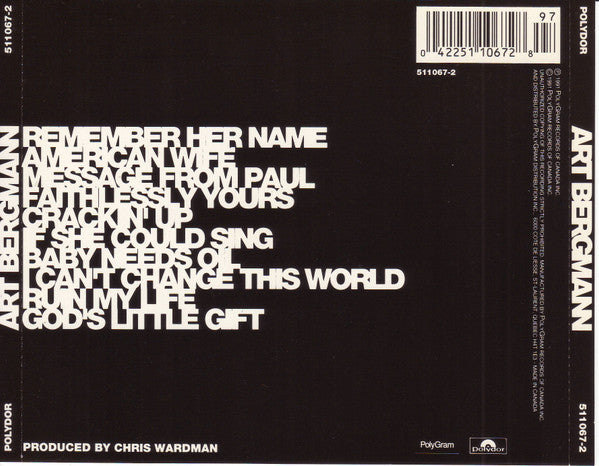 Art Bergmann : Art Bergmann (CD, Album)