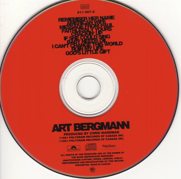Art Bergmann : Art Bergmann (CD, Album)