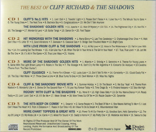 Cliff Richard & The Shadows : The Best Of Cliff Richard & The Shadows (5xCD, Album, Comp)