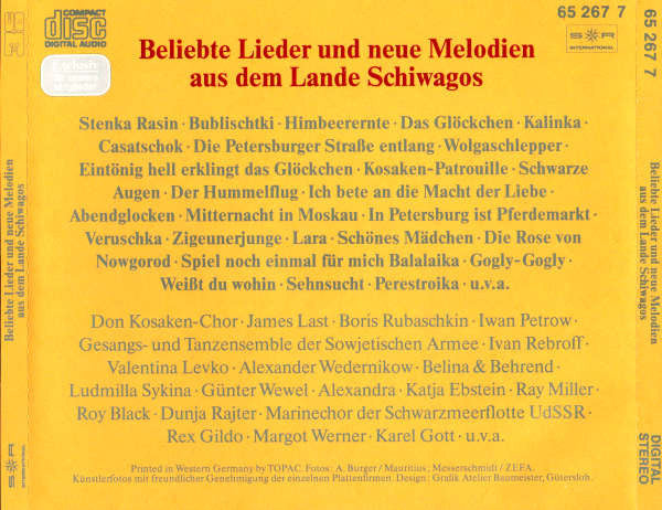 Various : Ein Russisches Märchen (Beliebte Lieder Und Neue Melodien Aus Dem Lande Schiwagos) (3xCD, Comp)
