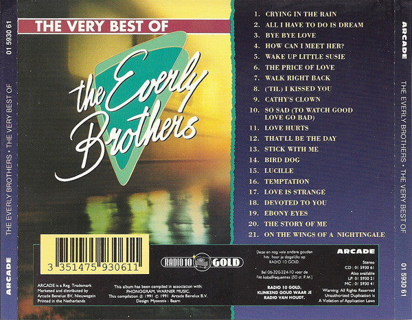 Everly Brothers : The Very Best Of Everly Brothers (CD, Comp)