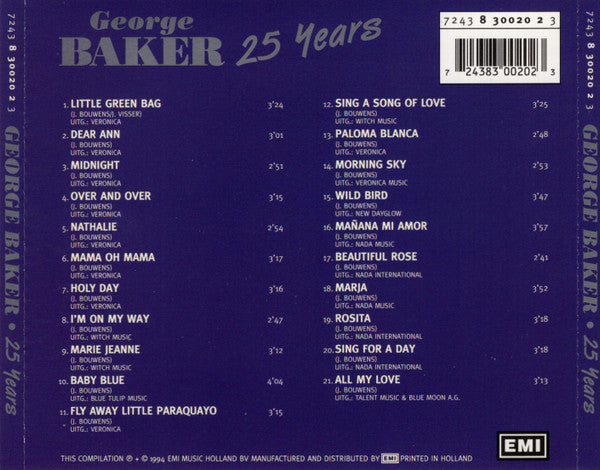 George Baker : 25 Years (CD, Album, Comp)