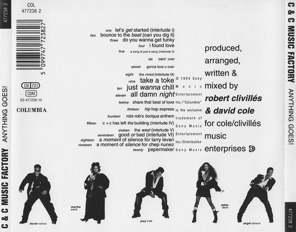 C + C Music Factory : Anything Goes! (CD, Album)