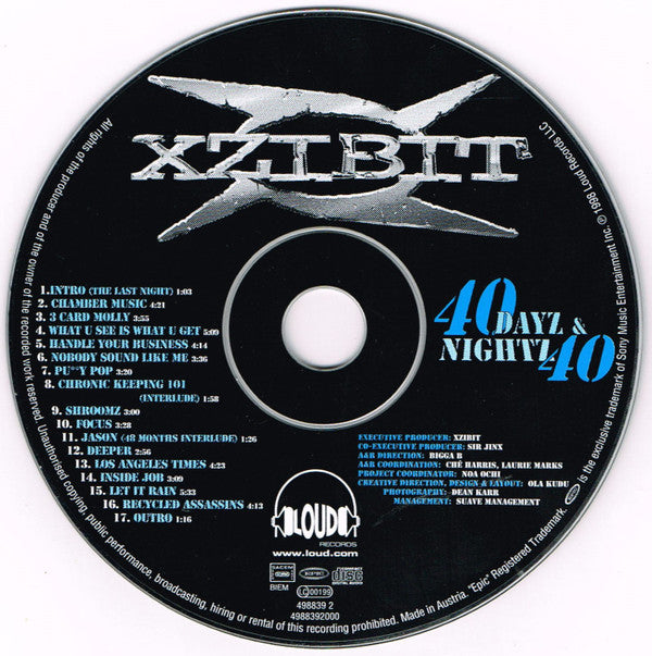 Xzibit : 40 Dayz & 40 Nightz (CD, Album, RE)
