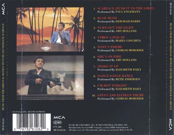 Various : Scarface (Music From The Motion Picture Soundtrack) (CD, Comp, RE)