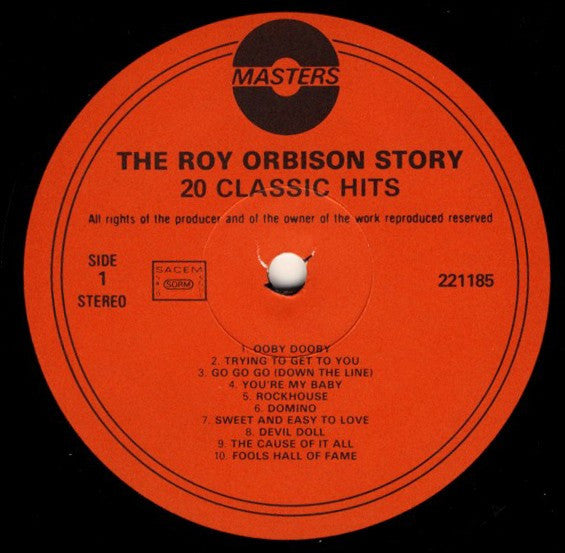 Roy Orbison : The Roy Orbison Story 20 Classic Hits (LP, Comp)