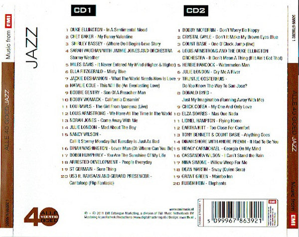 Various : Alle 40 Goed - Jazz (2xCD, Comp)